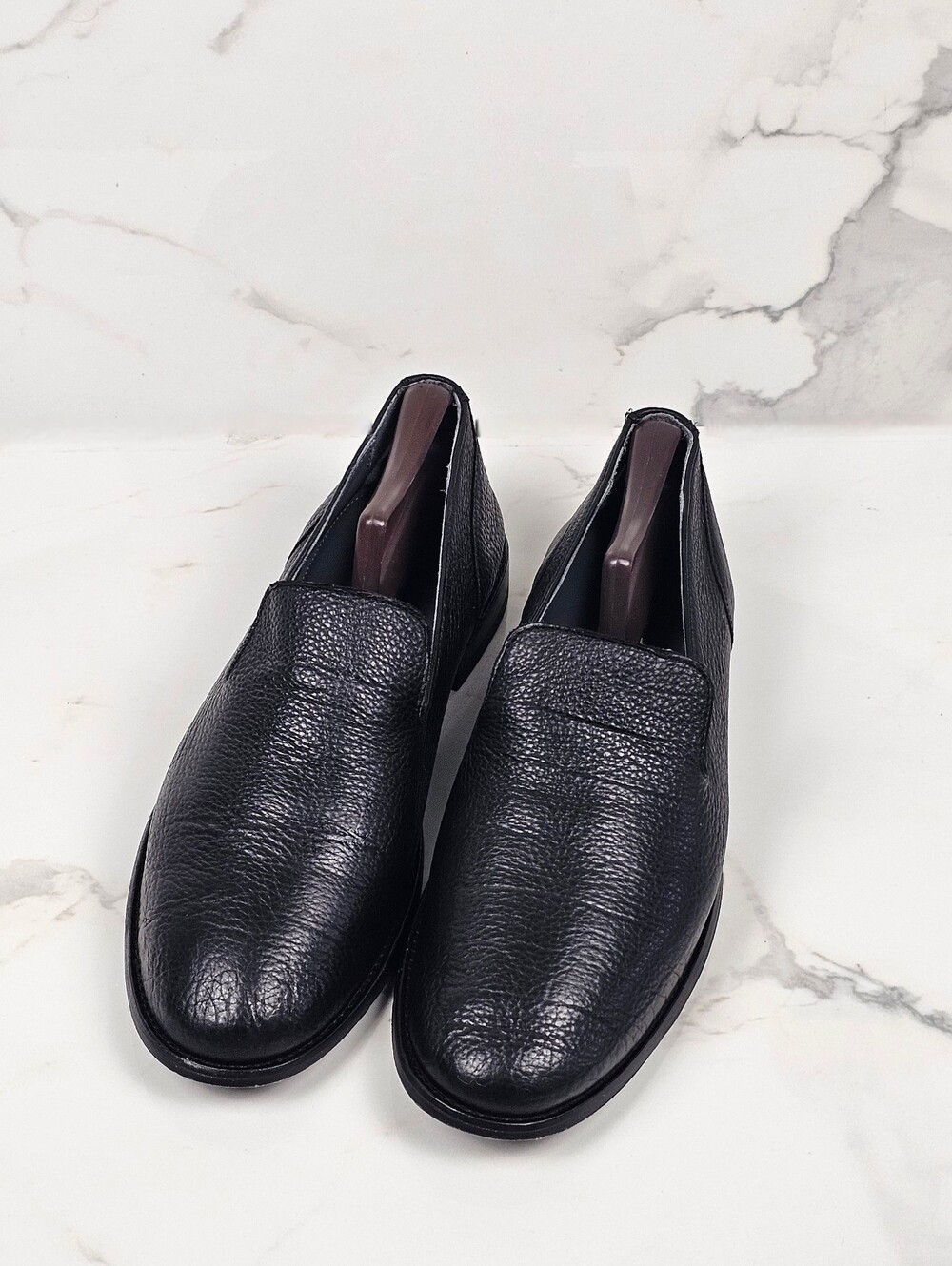Tecovas The Monterrey Black  Leather Venetian Slip-On Loafers (Men’s Size 13 D)